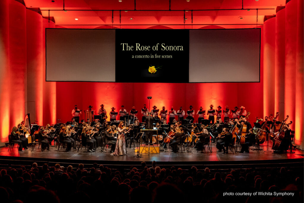 Wichita Symphony on stage performing The Rose of Sonora